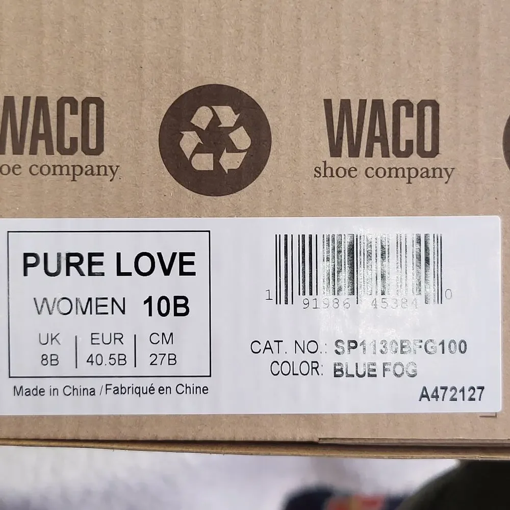 Brand New in Box Spenco Pure Love Slip-On Blue Fog Women's Size 10 B_5